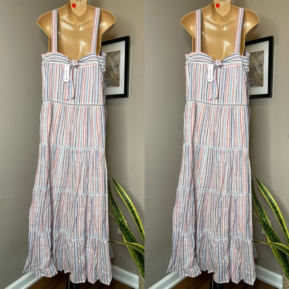 Anthropologie Sundry Luna Tiered Midi Dress - Picture 5 of 6